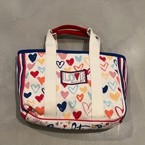Colorful Heart Print Tote Bag